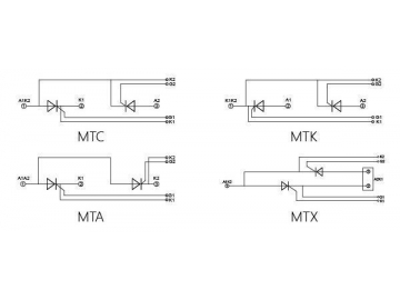 Тиристорный модуль 300A-800A MTC MTK MTA MTX