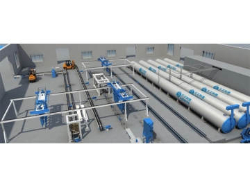 Линия по производству газобетонных блоков автоклавного твердения (300 000 м³ блоков в год)