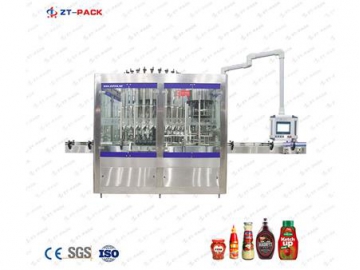 Роторная машина для розлива кетчупа и соуса (8000 бут/час)