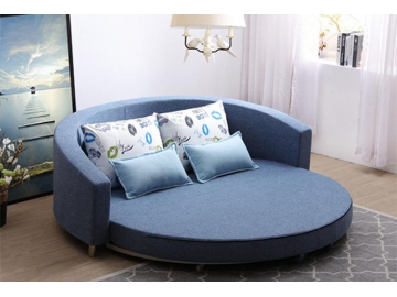 Тканевый круглый диван-кровать