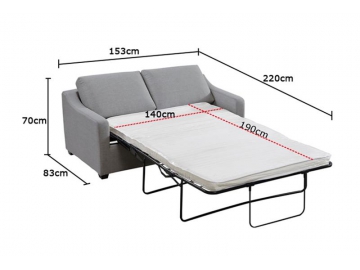 Двухместный раскладной диван (тройного сложения)