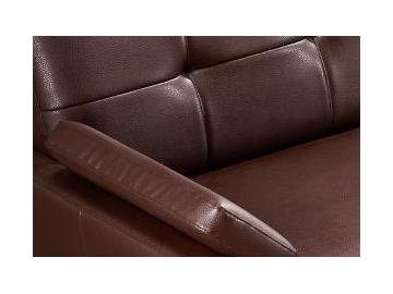 Комплект коричневой кожаной мягкой мебели S298