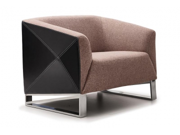 Комплект тканево-кожаной мягкой мебели в стиле модерн S339