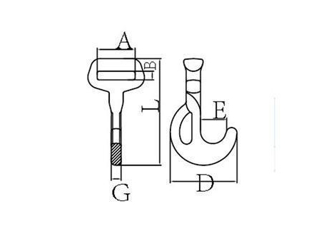 Крюк чалочный с широким зевом из легированной стали