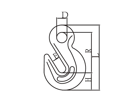 Захватный крюк с проушиной из легированной и углеродистой стали