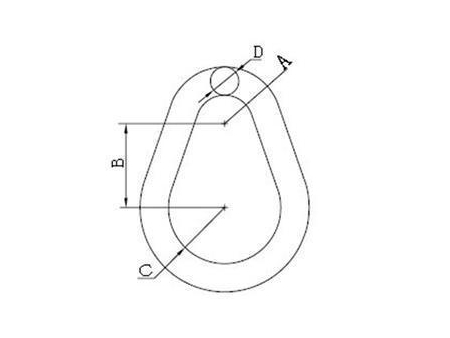 Звено подъемное кованое грушевидное из легированной стали