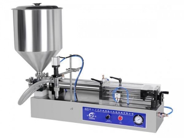 Горизонтальная пневматическая машина для разлива крема