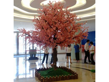 Искусственное цветущее персиковое дерево