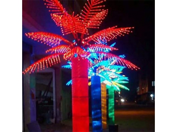Искусственное дерево со светодиодными декорациями