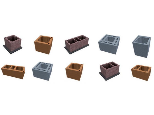 Форма для бетонных блоков для камина
