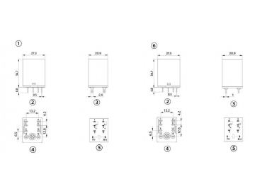 Электромагнитное реле NNC68B (релейный переключатель HH52P, HH53P, HH54P)