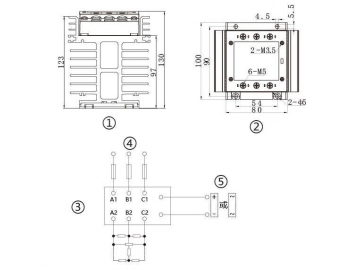 Трехфазное твердотельное реле CAG6-3/032F-38 20-40A