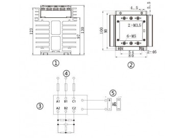 Трехфазное твердотельное реле NNG1-3/032F-38 DC-AC