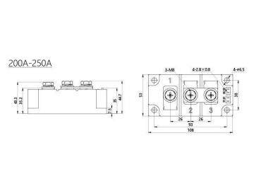 Тиристорный модуль 200A-1000A MTC MTK MTA MTX