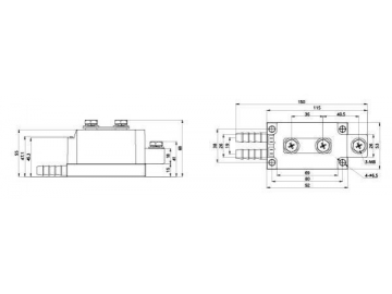 Диодный выпрямительный модуль 300A-800A MDC MDA MDK