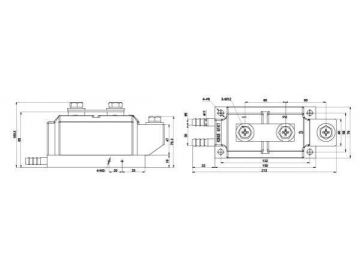 Диодный выпрямительный модуль 300A-800A MDC MDA MDK