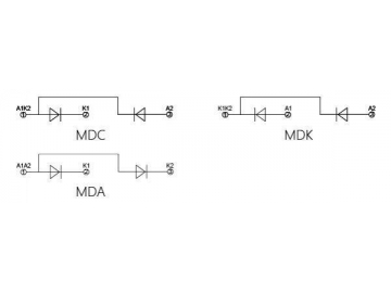 Диодный выпрямительный модуль 300A-800A MDC MDA MDK