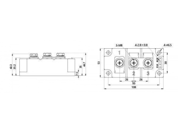 Диодный выпрямительный модуль 200A-1000A MDC MDA MDK