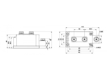 Диодный выпрямительный модуль 200A-1000A MDC MDA MDK