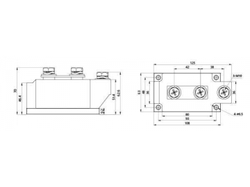 Диодный выпрямительный модуль 200A-1000A MDC MDA MDK