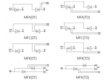 Тиристорный выпрямительный модуль 300A-800A MFC MFA MFK MFX