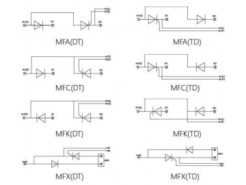 Тиристорный выпрямительный модуль 130A-180A MFC MFA MFK MFX