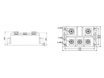 Трехфазный диодный модуль MDS 300A-600A