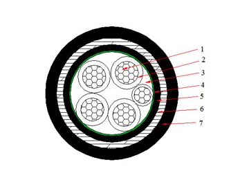 Кабель NA2XBY (AL/XLPE/STA/PVC) 0,6/1 кВ