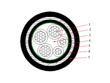 Кабель NYBY (CU/PVC/STA/PVC) 0,6/1 кВ