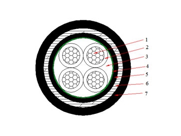Кабель N2XBY (CU/XLPE/STA/PVC) 0,6/1 кВ