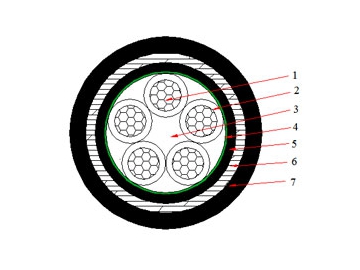 Кабель N2XBY (CU/XLPE/STA/PVC) 0,6/1 кВ