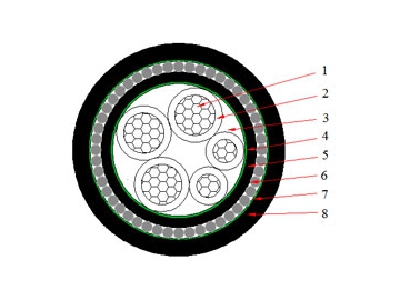 Кабель N2XRY (CU/XLPE/SWA/PVC) 0.6/1 кВ