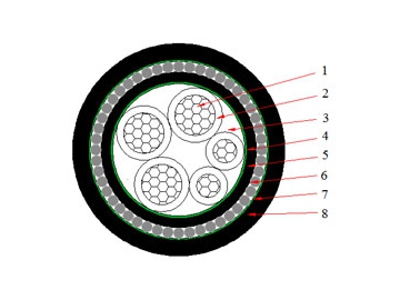 Кабель N2XRY (CU/XLPE/SWA/PVC) 0.6/1 кВ