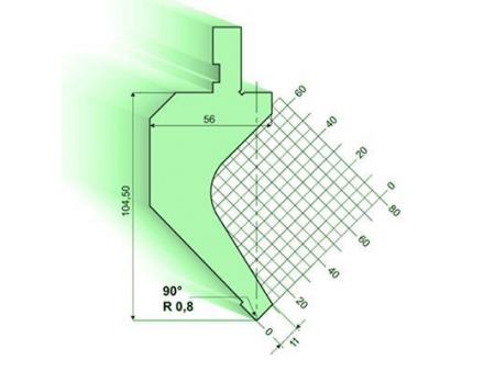 90° пуансон листогибочного пресса / листогиба