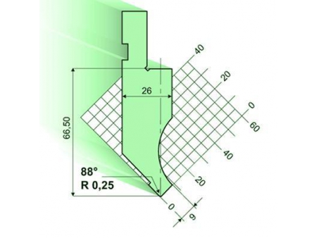 88° пуансон гибочного пресса / листогиба
