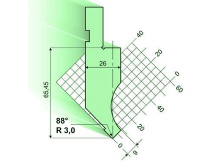 88° пуансон гибочного пресса / листогиба