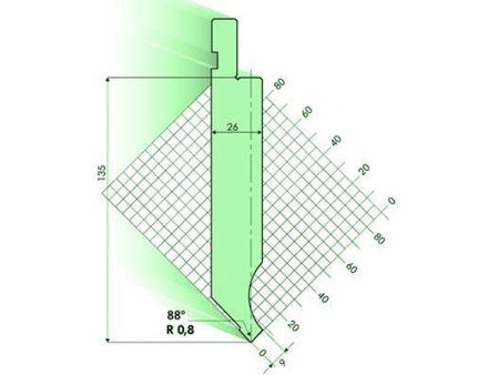 88° пуансон гибочного пресса / листогиба