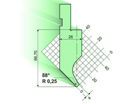 88° пуансон гибочного пресса / листогиба