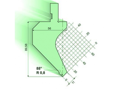 88° пуансон гибочного пресса / листогиба