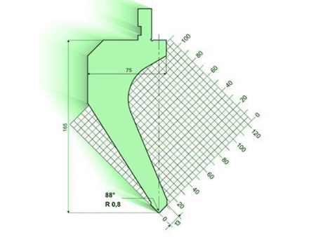 88° пуансон гибочного пресса / листогиба