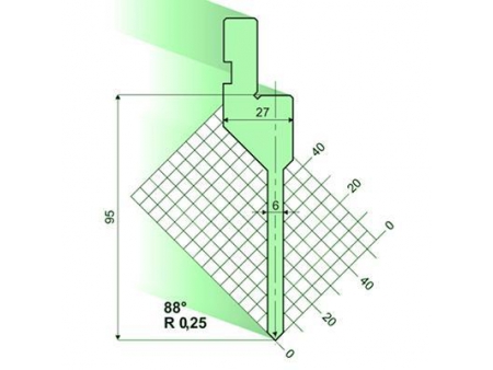 88° пуансон гибочного пресса / листогиба