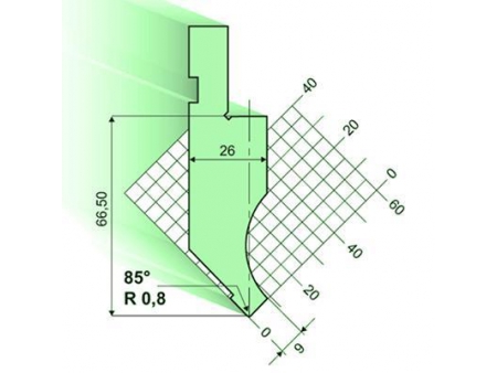 85° пуансон гибочного пресса / листогиба