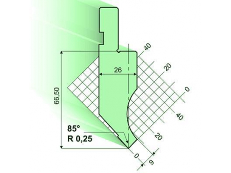 85° пуансон гибочного пресса / листогиба