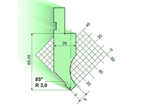 85° пуансон гибочного пресса / листогиба