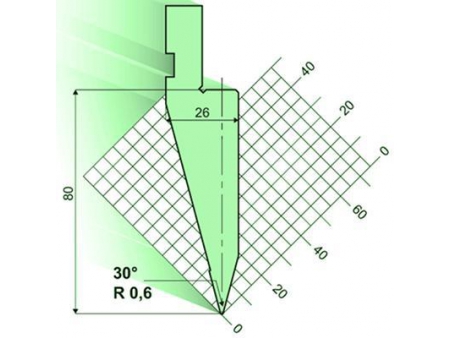 30° пуансон гибочного пресса / листогиба