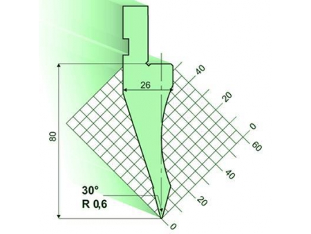 30° пуансон гибочного пресса / листогиба