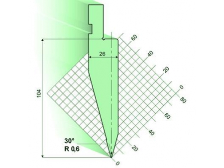 30° пуансон гибочного пресса / листогиба