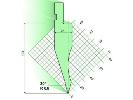 30° пуансон гибочного пресса / листогиба