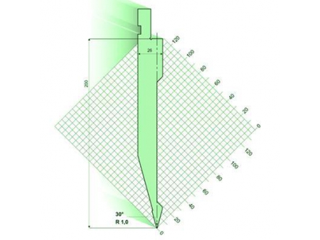 30° пуансон гибочного пресса / листогиба