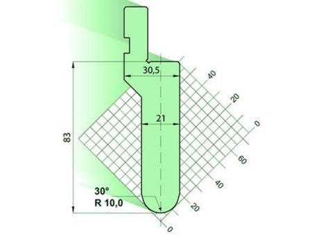30° пуансон гибочного пресса / листогиба